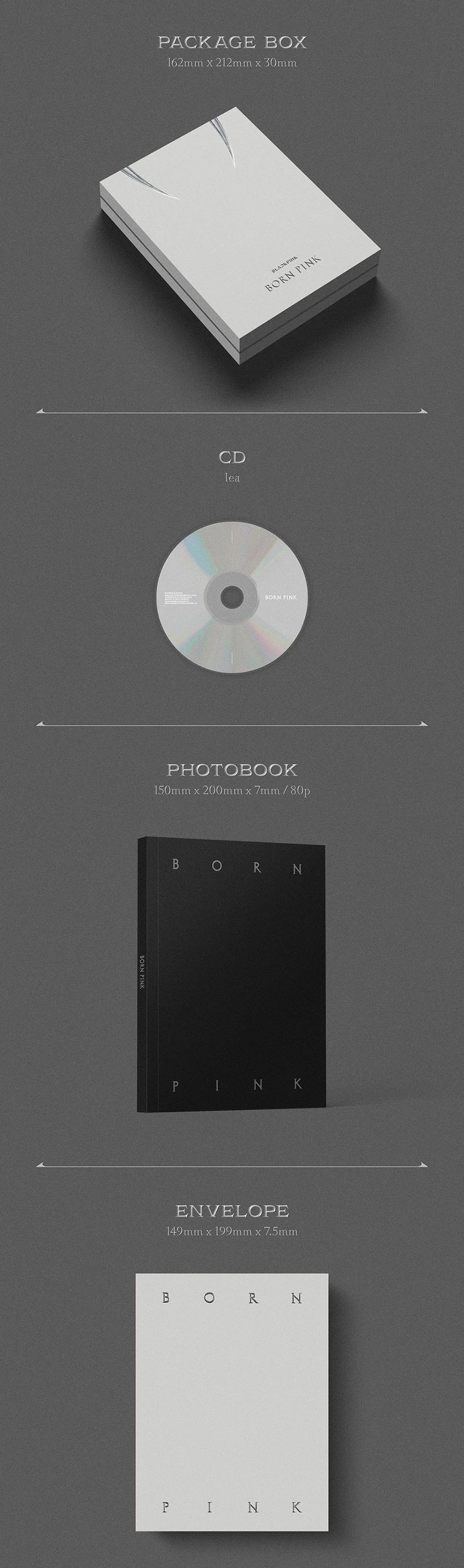 Blackpink 2nd Full Album "Born Pink" ver. Gray