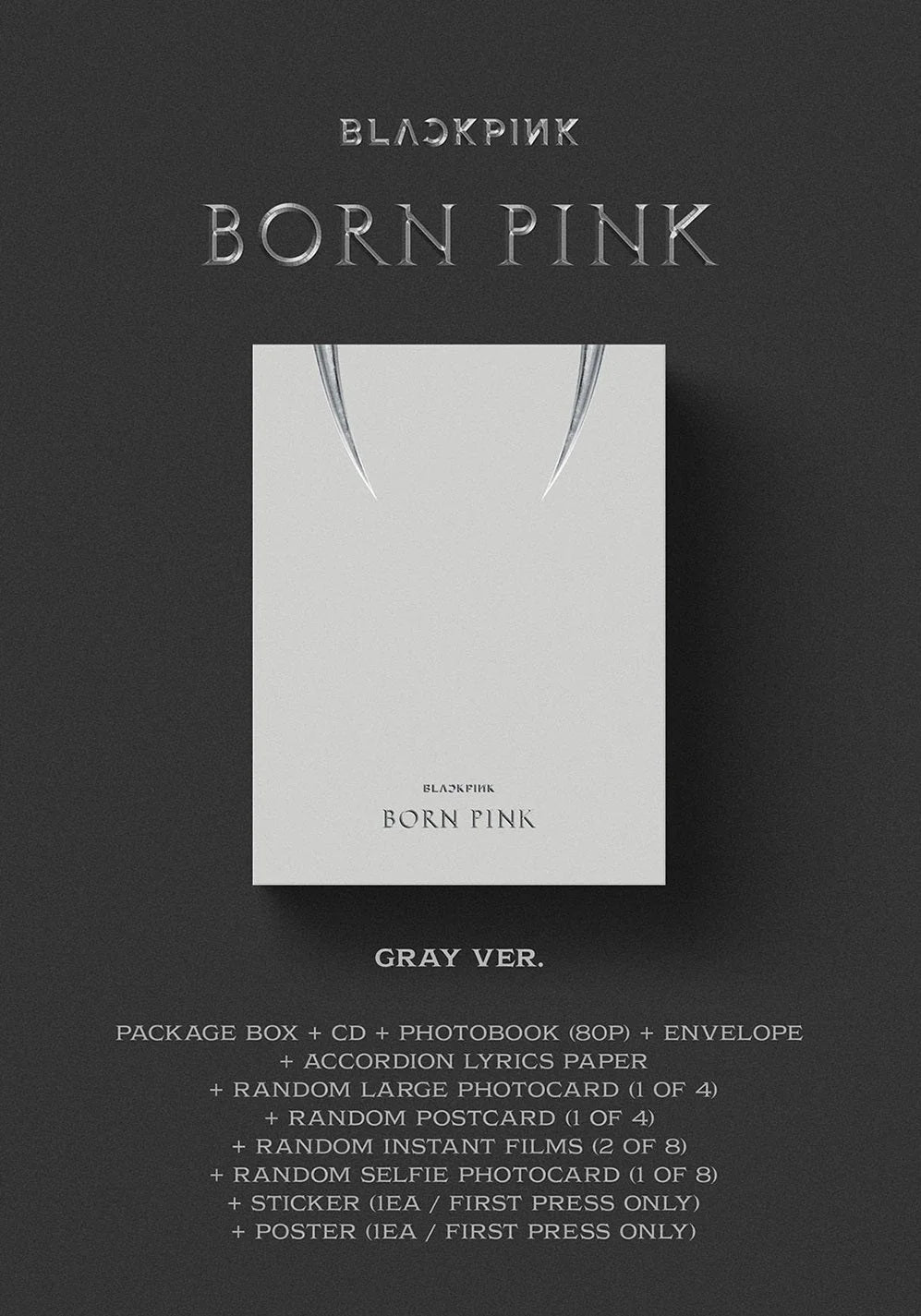Blackpink 2nd Full Album "Born Pink" ver. Gray