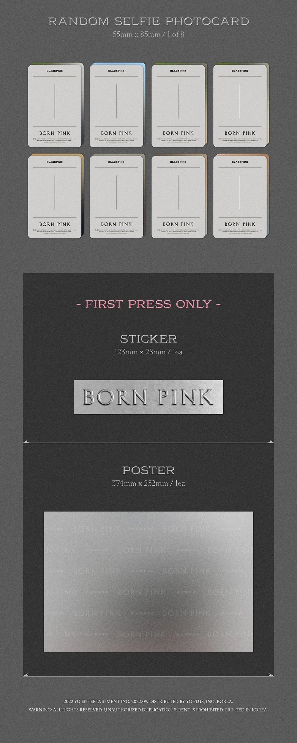 Blackpink 2nd Full Album "Born Pink" ver. Gray
