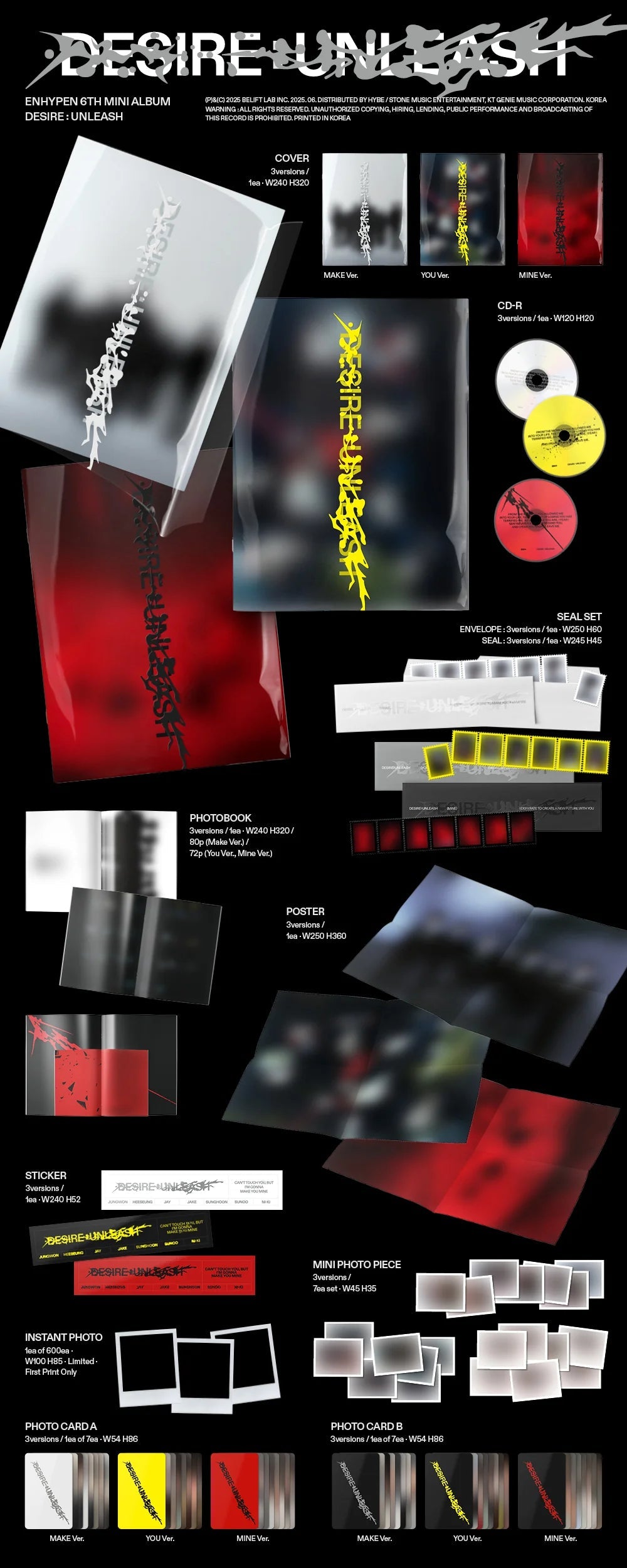 Enhypen "Desire: Unleash" 6th Mini Album ver. You