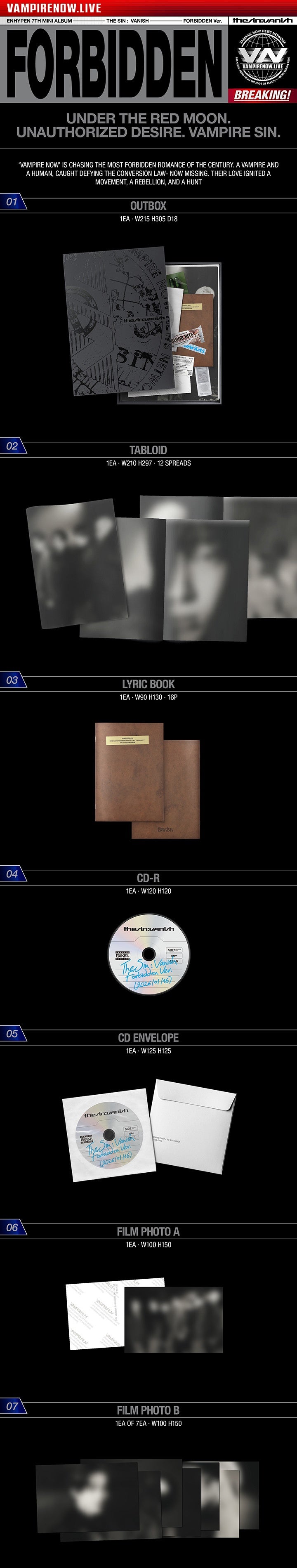 [PREVENTA] Enhypen 7th Mini Album "The Sin:Vanish" ver. Standard + POB