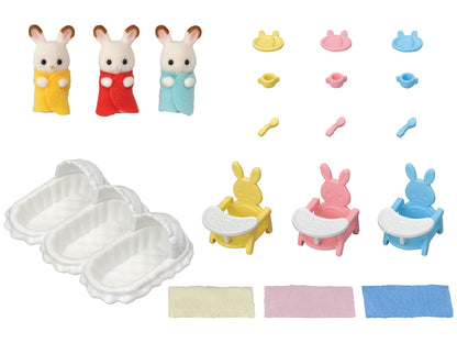Sylvanian Families Set Habitación de los Trillizos Conejo Chocolate